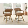 Rylie Swivel Counter Height Chair (Natural and Camel)