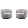 Carina Bloke Cotton Swivel Barrel Chair (Set of 2)