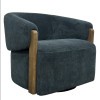 Finley Island Teal Swivel Accent Chair (Set of 2)