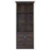 Shoreham 35 Inch Door Bookcase (Medium Roast)
