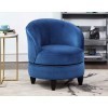 Sophia Swivel Accent Chair (Blue Velvet)