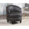 Sophia Swivel Accent Chair (Gray Leatherette)