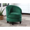 Sophia Swivel Accent Chair (Green Velvet)