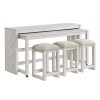 Eleanor Nesting Bar Table Set w/ Three Stools