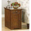 Power Chairside End Table (Rustic Brown)