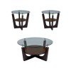 Four-Points Round Glass Top Occasional Table Set