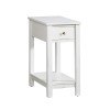 White Chairside Table