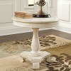 Cottage Accents Round Accent Table (Chipped White)
