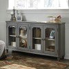 Mirimyn Antique Gray Accent Cabinet w/ 4 Doors