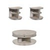 Augustine Round Occasional Table Set (Pearlized Gray)