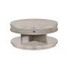 Augustine Round Cocktail Table (Pearlized Gray)