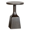 Lindon Dark Round Pedestal Accent Table