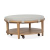 Lindon Grey Upholstered Round Cocktail Table