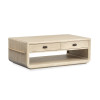 Sunset Cove Sanibel Brown Rectangular Cocktail Table w/ Casters