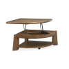 Tanner Pie Shaped Lift Top Cocktail Table w/ Casters