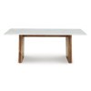 Signature Design By Ashley Tavolino Isanti In Marmo Bianco E Legno Di Mango, Finitura Naturale