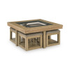 Wittenmyer Coffee Table with 4 Stools (Set of 5)