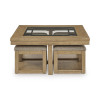 Wittenmyer Coffee Table with 4 Stools (Set of 5)