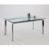 Tara Dining Table w/ Clear Glass Top