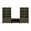 The Cove Shadow Grove Bookcase Wall with Fireplace Cabinet