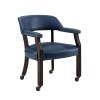 Tournament Arm Chair w/ Casters (Navy)