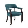 Tournament Arm Chair w/ Casters (Teal)