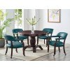 Tournament Game Table Set w/ Teal Chairs