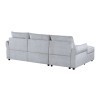 U0301 Grey Pull Out Sofa Bed w/ Storage