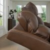 VonRyan Tobacco Power Reclining Living Room Set w/ Adjustable Headrests