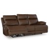 VonRyan Tobacco Power Reclining Sofa w/ Adjustable Headrests