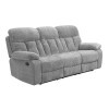 Bravo Reclining Sofa w/ Drop-Down Table (Stone Light Gray)