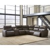 ModZ Chocolate 6-Piece Power 2-Recliner Sectional w/ Audio Console