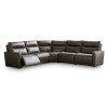 ModZ Chocolate 5-Piece Power 2-Recliner Corner Sectional