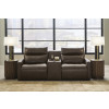 ModZ Chocolate Power Reclining Loveseat w/ Audio Console