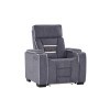 U1895 Grey Power Recliner w/ Power Headrest and Immersive Sound System w/ LED