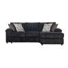 Remi Right Chaise Sectional (Charcoal Gray)