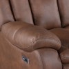 Morello Power Reclining Living Room Set (Brown)