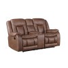 Morello Reclining Loveseat w/ Console (Brown)