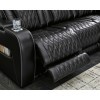 Boyington Black Power Reclining Living Room Set w/ Air Massage System and Heating