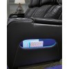 Boyington Black Power Reclining Living Room Set w/ Air Massage System and Heating