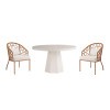 Weekender Mackinaw Round Dining Room Set w/ Pebble Natural Chairs