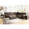 Dunleith Chocolate Power Reclining Sectional Set w/ Adjustable Headrests