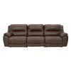 Dunleith Chocolate Power Reclining Sofa w/ Adjustable Headrests