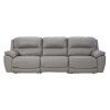 Dunleith Gray Power Reclining Sofa w/ Adjustable Headrests
