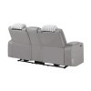 U8000 Grey Power Reclining Living Room Set w/ LED