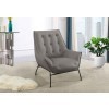 U8933 Leather Accent Chair (Light Grey)