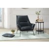 U8943 Leather Accent Chair (Black)