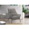 U8943 Leather Accent Chair (Light Grey)