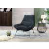 U8949 Leather Accent Chair (Navy)