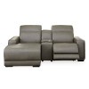 Correze Left Chaise Small Power Reclining Sectional w/ Console